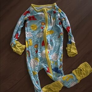 Little Sleepies Blue and Yellow Footies